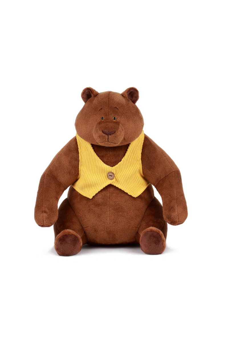 Игрушка мягкая Медведь Mr.Brown в жилетке, 30 см.