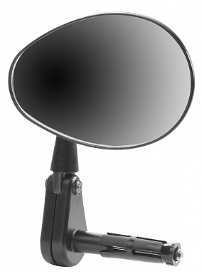 Зеркало пл. St. JY-9, в ручку 115/75 мм. L 135, чёрное