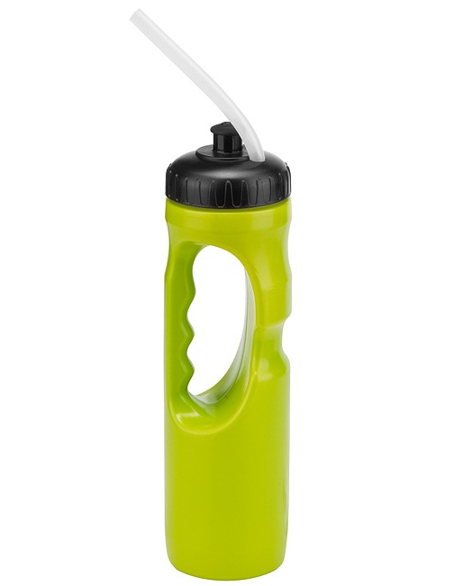 Бутылочка пл. 600 мл. Stels, CB-15124С, с ручкой, клапан, трубочка, черно-желтая, 550050