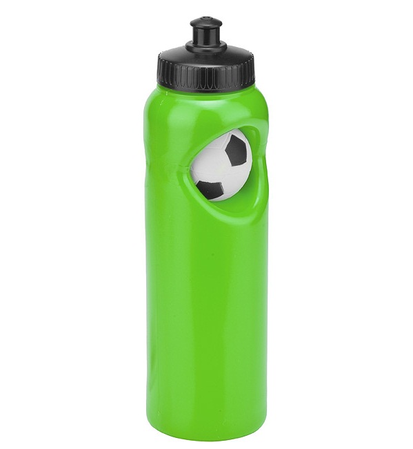 Бутылочка пл. 700 мл. CB-1573, футбольный мяч, клапан, зеленая, 550051