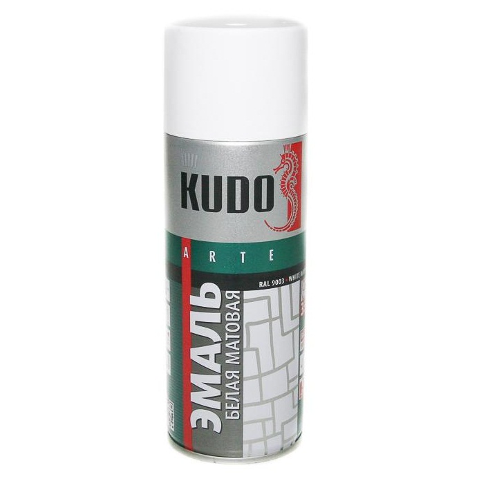 Краска белая матовая, KUDO, 520 мл. KU-1101