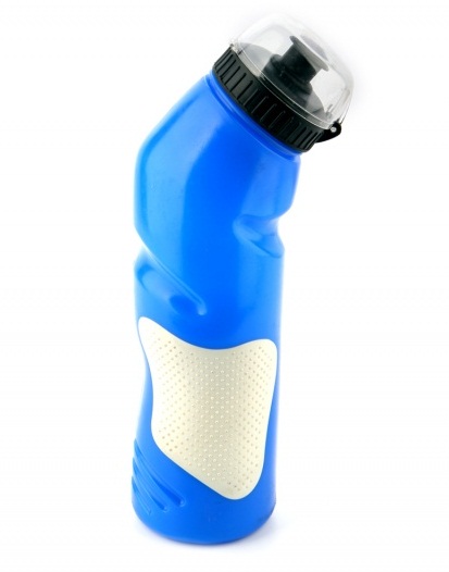 Бутылочка пл. 750 мл. JK 5239D, крышка-клапан, резин. вставка, синяя