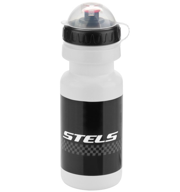 Бутылочка пл. 600 мл. Stels, CSB-505WA, крышка-клапан, молочно-черная, 550029
