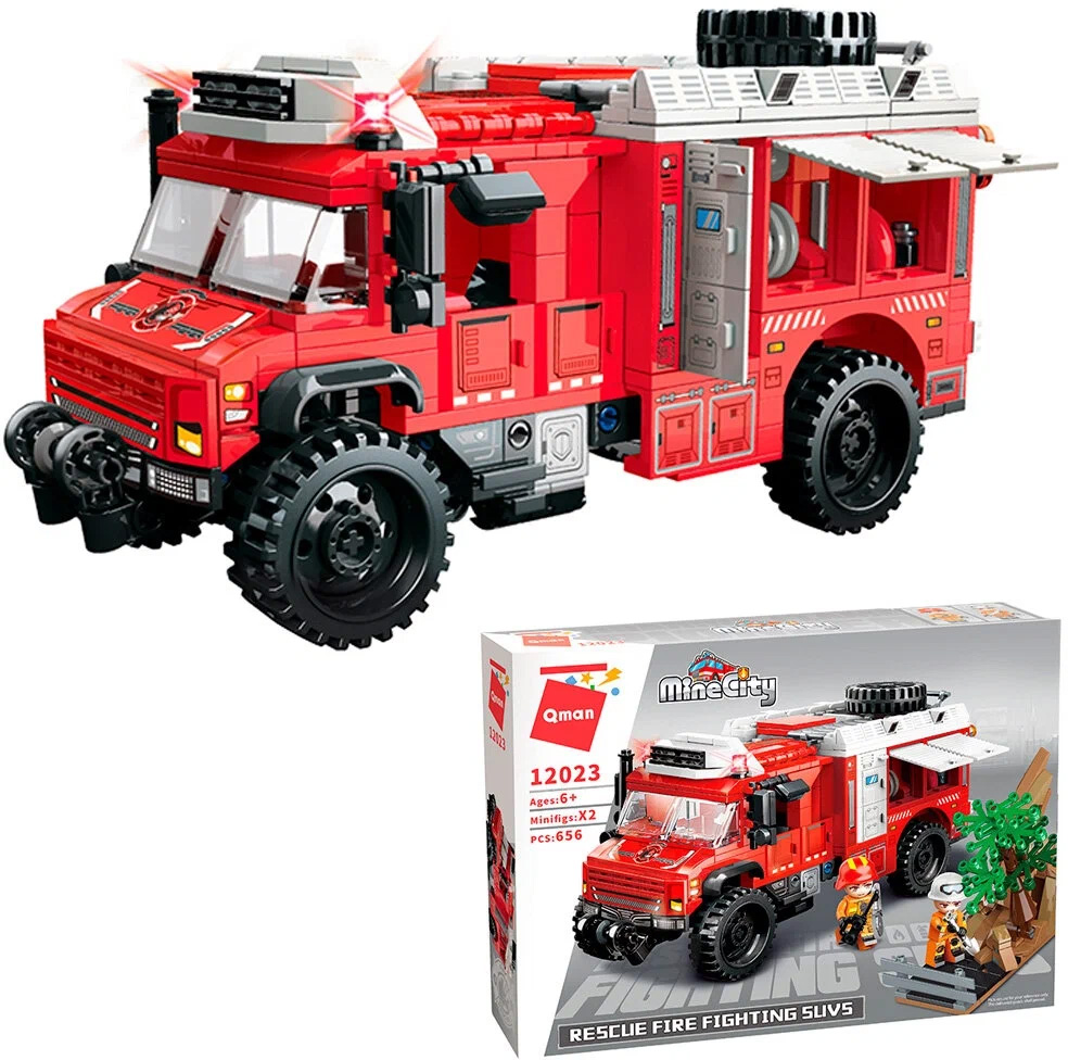 Конструктор 12023 Пожарная машина, 656 дет.