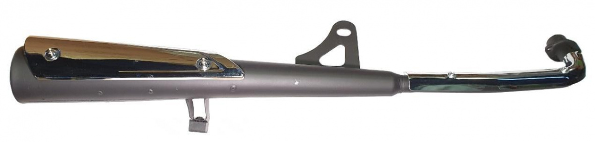 Глушитель с коленом чёрный, ALPHA RX 50-110 см3 от магазина 2 колеса 34