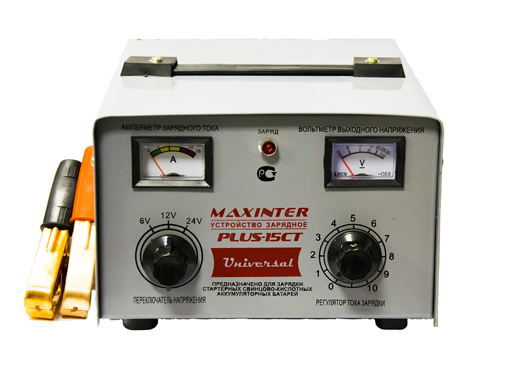 Зарядное устройство 6/12/24V, до 15А, MAXINTER PLUS-15СТ, для кислотных АКБ