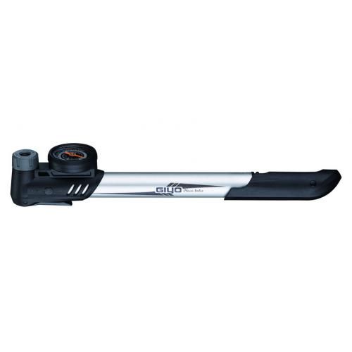 Насос AL, GIYO GP-43СА, 230х22 мм, Т ручка, моном 8 атм, AV/FV, серебро-чёрный