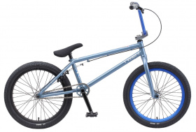 20д. BMX TechTeam Twen, 1ск, V-BRAKE, сталь, каретка пром, синий, хром-молибден 2020