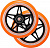 Колесо Trike, 10д. (Диск) заднее, L5, оранжевый 3T16016