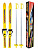 Лыжи Вираж спорт детские 100 см, с палками 75 см, пластик от магазина 2 колеса 34