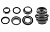 Рулевой наб. резьб. 1 ф25,4 подш. 16ш, внеш. чашки ф30мм, KL-B203, чёрный, 170112
