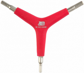 Шестигранники 4/5/6 мм треуг, обрезинен, красн, BIKE HAND YC-356, YA 230057