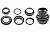 Рулевой наб. резьб. 1х24 tpi ф25,4 L 34 подш. 16 ш, KL-B202К, под гайку черный, 170116