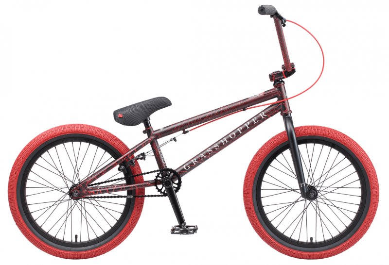 20д. BMX TechTeam Grasshoper, 1ск, V-BRAKE, рама сталь, 20х2.3, черно-красный 20д. BMX TechTeam Grasshoper, 1ск, V-BRAKE, рама сталь, 20х2.3, черно-красный