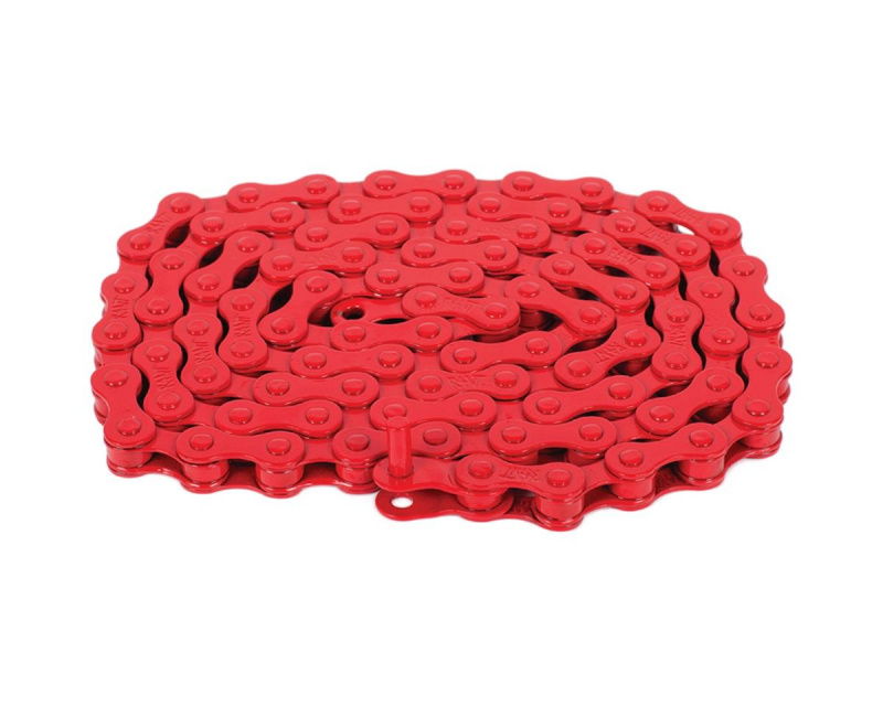 Цепь BMX 1ск. Rant Max 410, 1/2"X1/8" 90зв, 229г, с замком, красная 402-18082 Цепь BMX 1ск. Rant Max 410, 1/2"X1/8" 90зв, 229г, с замком, красная 402-18082