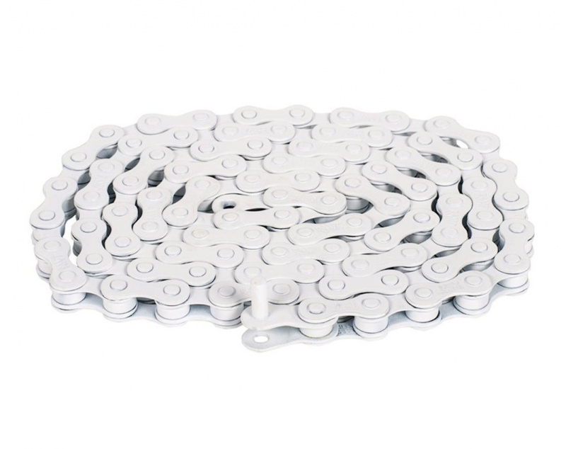 Цепь BMX 1ск. Rant Max 410, 1/2"X1/8" 90зв, 229г, с замком, белая 405-18082 Цепь BMX 1ск. Rant Max 410, 1/2"X1/8" 90зв, 229г, с замком, белая 405-18082
